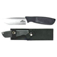 ONTARIO 直刀Hunt Plus Drop Point厚刃440B不銹鋼附刀袋，刀刃長4吋，刀柄軟質橡膠, OKC9715, 1支