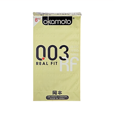 okamoto 岡本 3D曲線003衛生套, 6入, 1盒