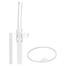 Nuby 吸管配件組 晶透雙耳學飲杯 細吸管, 240ml, 1組