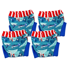 close Pop-in 嬰兒游泳尿布褲, 腰腿束帶防漏設計, 表層抗髒防水, 裏層親膚保暖, L, 4件