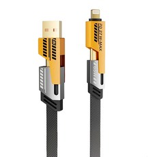 UKAY 二轉二 UKAY-D06 65W/27W 1.2m 雙接口快充編織線, 2條