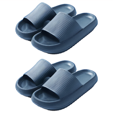 厚底浴室拖鞋, 一體成形圓潤邊角, 時尚好看, 家中必備!, 深藍色, 280mm