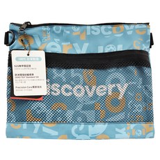 Kiiwi O DIS 極輕機能 SACOCHE 斜背包 IVAN, 尼龍材質, 內貼口袋設計, 台灣製造, 25.5 x 0.5 x 20.5cm, 藍綠印花