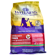 wellness 寵物健康全方位有穀 深海鮭魚 5lb, 2.27kg, 1袋