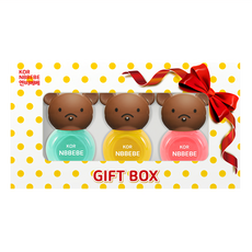 NBBEBE 兒童用指甲油 三色禮盒組 水基底 高顯色 高光澤, B款 粉紅色 4ml + 薄荷色 4ml + 黃色 4ml, B款 粉紅色 4ml + 薄荷色 4ml + 黃色 4ml, 1盒