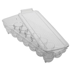 VERSA 14格雞蛋收納盒 冰箱保鮮盒 帶蓋防撞 透明蛋盒, 38.5 x 12.3 x 8.8cm, 1個, 單一顏色