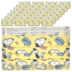 PEANUTS 史努比 兒童口罩 HW00062310 14.5 x 9cm, 聊天 黃色, 10片, 5組
