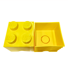 Room Copenhagen LEGO 樂高四凸收納盒, 淺黃色, 1個