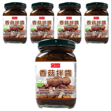 康健生機 香菇拌醬, 全素, 380g, 5罐