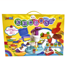 FOOD超人 冰淇淋小麥黏土套裝，6色黏土，23款工具, 混色, 1050g, 1盒