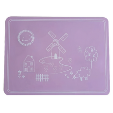 感恩使者 矽膠餐桌墊/隔熱墊 食品級矽膠, 40 x 30cm x 0.75mm, 粉紫色, 1個