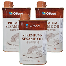 清淨園頂級白芝麻油 100%純白芝麻油 濃郁烘烤風味, 500ml, 3罐