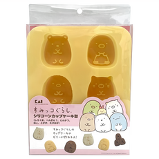 KAI 貝印 角落生物SG 六格矽膠壓模, 1個, 黃色