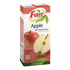 Fan 100%蘋果汁 濃縮果汁, 1L, 1罐