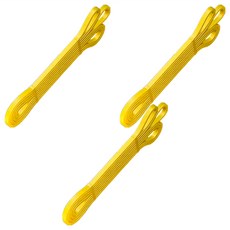 健身拉力帶 Set 3 TPE材質, 2080 x 4.5 x 6.4mm, 黃色, 3條