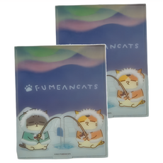 收納王妃 黃阿瑪折疊鏡 南極系列 11.5 x 9.2 x 0.5 2個, 一起來釣魚