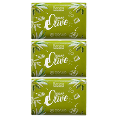 Barwa COSMETICS 綠橄欖滋養柔膚美肌皂，有效潔淨肌膚，不含動物成分, 100g, 3個