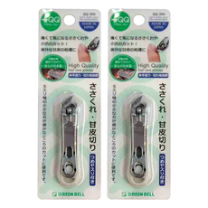 GREEN BELL 綠鐘 QQ指甲緣去息皮斜口指甲刀, GB-QQ300, 2個