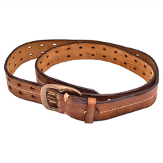 真皮頭層牛皮做舊帶寬男士雙排針釦皮帶