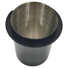 卡特屋 不鏽鋼咖啡接粉杯, 304不鏽鋼材質, 51/53/58mm口徑, 梯形造型不飛粉, 鐵佛龍黑色, 1個