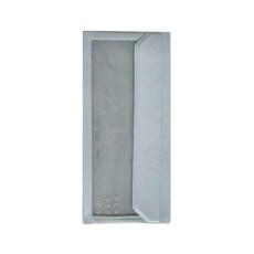 KING JIM FLATTY 多用途收納筆袋 灰色 198x94x18mm, 灰藍色, 1個