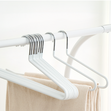 J-Mill 苗條褲子衣架 10個, 白色, 1組