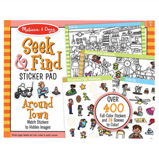 Melissa&Doug 瑪莉莎 繪圖本 畫畫貼紙書 城市情境