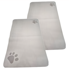寵物用品 硅藻泥地墊, 淺灰深腳印, 2個