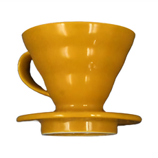 HARIO 好璃奧 V60 01彩虹磁石濾杯, VDC-01-HY-EX 芥末黃, 1個, 1～2杯