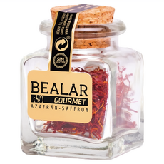 Bealar 西班牙番紅花絲 1g 玻璃瓶裝，為料理增添獨特風味與色彩, 1瓶