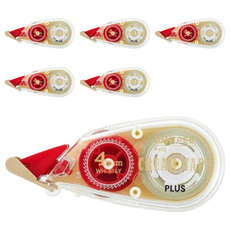 PLUS 普樂士 手帳修正帶WH-814Y 超緊湊機身, 4.0mm寬 長度6M, 6個