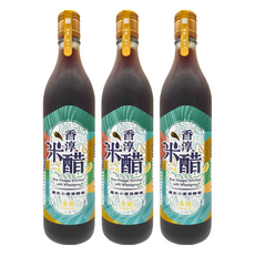 永禎 香淳米醋 精品料理醋, 含小麥草，600ml 台灣製造, 3瓶