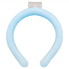 ANTIAN 夏季戶外防暑降溫PCM冰涼頸圈/移動式冷氣/運動隨身掛脖冰圈/降溫神器/冰敷圈, 藍色, 1個