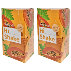 MIHONG 米鴻生醫 HiShake 纖穀奶昔 木瓜牛奶風味 蛋白質含量>40% 台灣嚴選 26種維生素、礦物質, 5包, 30g, 2盒