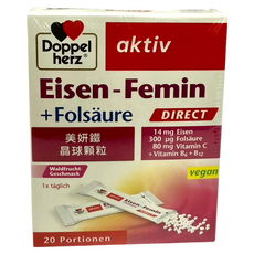 Doppel herz 德之寶 美妍鐵晶球顆粒粉包, 1個, 22g