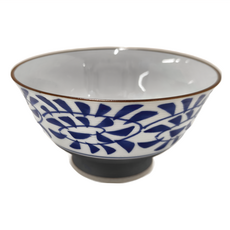 佐和陶瓷 唐草飯碗 日本製造, 1個, 清秀藍