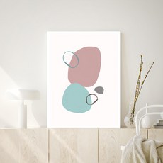 Oholive 掛畫風折疊桌 S, 幾何圖形4, 基本腳架 小 60*40*27 cm