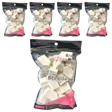 Lumina 露蜜 基礎柔軟海綿巨量包 五角型25入 SBR乳膠海綿, L-NS35, 5包