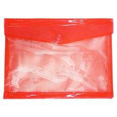 KING JIM CHEERS! 紅色 A6 霓虹色多用途收納袋 PVC 132x172x20mm, 1個