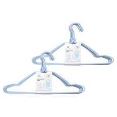 百貨King 樂活屋女士用浸塑衣架，10入/組，肩寬39cm，聚乙烯(PE)+鐵絲, 藍色, 2組