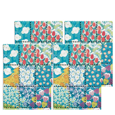 KING JIM KITTA 隨身攜帶和紙膠帶 郵票貼紙, 花園, 4個