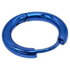 耀眼美人 圓圈環醫療鋼/鈦剛耳環, 簡潔淺藍金