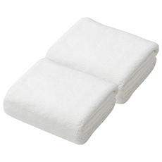 CB JAPAN 泡泡糖 超柔系列超細纖維3倍吸水毛巾, 2個, 典雅白