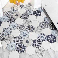 可自由剪裁去泥刮沙彈力絲圈地墊波西米六角 PVC材質, 波西米六角, 45 x 75cm, 1個