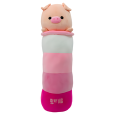 AllBeMine 歐比邁 28吋粉屁豬軟綿綿圓柱型玩偶 3歲以上適用, 70cm, 粉紅色, 1個