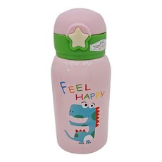 316不鏽鋼兒童保溫瓶, 盒裝-02 粉色 500ml, 恐龍圖案, 1個