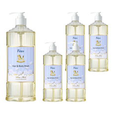 Fees BEBE 嬰兒柔護洗髮沐浴精 棉花香, 600ml, 5瓶