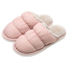 iSFun 防水羽絨保暖室內拖鞋 3637號, 輕巧雲朵 粉色, 1雙