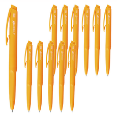 SKB 文明 ib-1006自動中油筆 0.6mm 書寫流暢, 柑色, 1組