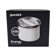 guzzini 隨行保溫便當盒 圓形，304不鏽鋼 PCTA共聚酯 PP材質, 極簡白, 1個